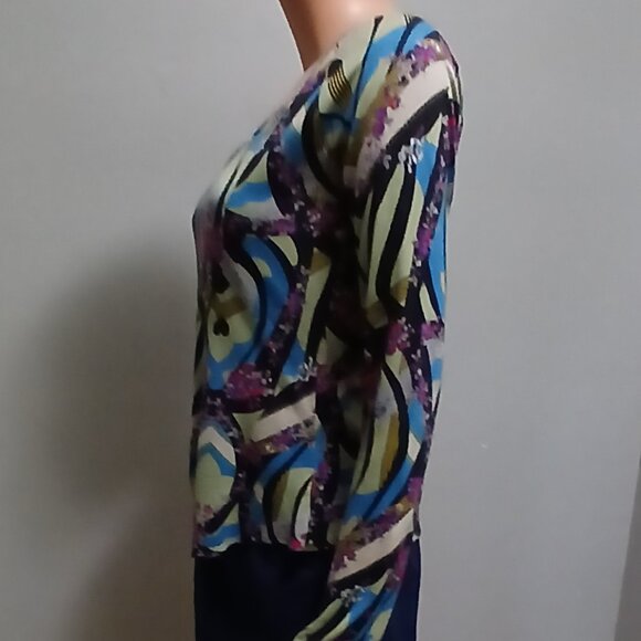 CHRISTIAN LACROIX France Long Sleeves Top Size Small Made in Italy 1990s - Picture 2 of 13